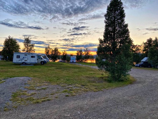Sunset at Camping Uruniemi, Inari