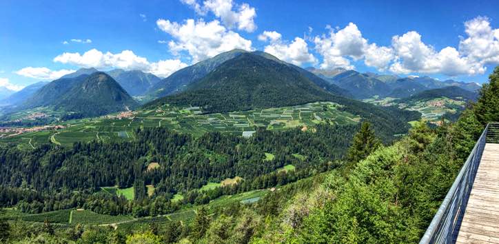 veduta dal punto panoramico lungo il percorso Rankipino